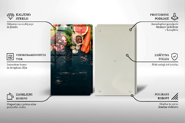 Glas Ceranfeldabdeckung Früchte und Gemüse