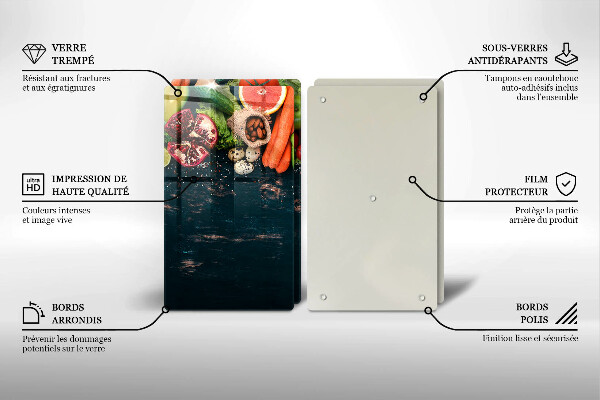 Glas Ceranfeldabdeckung Früchte und Gemüse