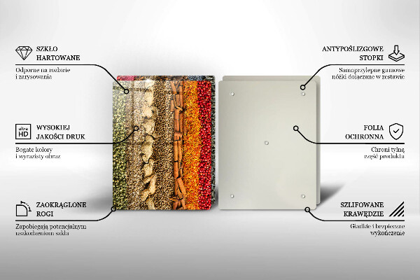 Glas Ceranfeldabdeckung Bunte Gewürze