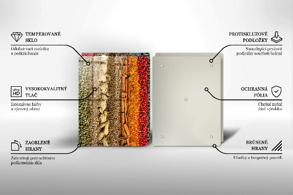 Glas Ceranfeldabdeckung Bunte Gewürze