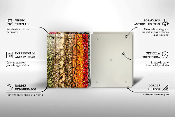 Glas Ceranfeldabdeckung Bunte Gewürze