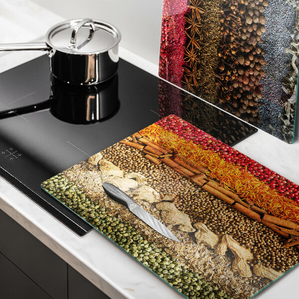 Glas Ceranfeldabdeckung Bunte Gewürze