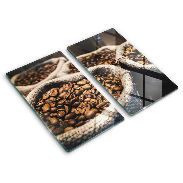 Glas Ceranfeldabdeckung Säcke mit Kaffeebohnen