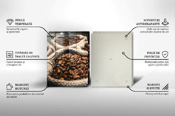 Glas Ceranfeldabdeckung Säcke mit Kaffeebohnen