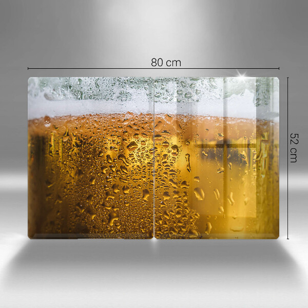 Glas Ceranfeldabdeckung Nasses Glas Bier