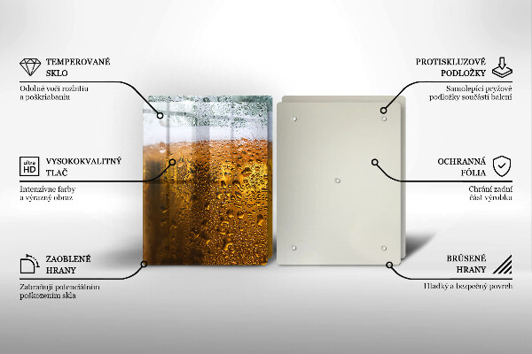 Glas Ceranfeldabdeckung Nasses Glas Bier