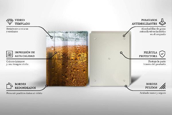Glas Ceranfeldabdeckung Nasses Glas Bier