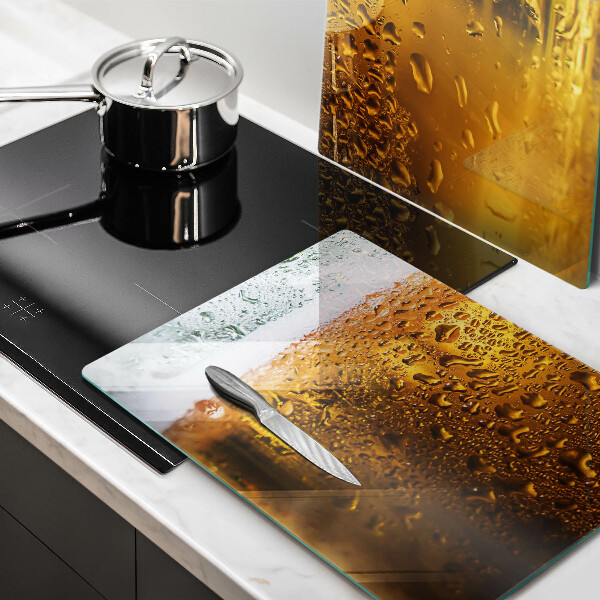 Glas Ceranfeldabdeckung Nasses Glas Bier