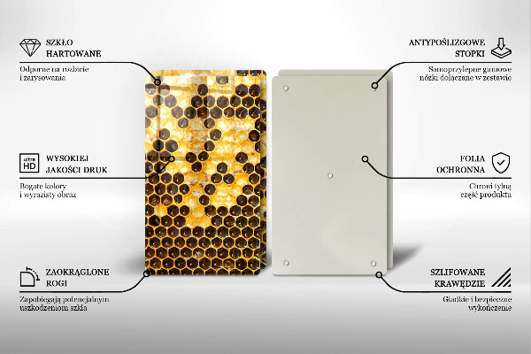 Glas Ceranfeldabdeckung Bienenwabe