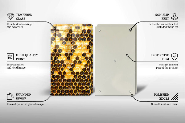 Glas Ceranfeldabdeckung Bienenwabe