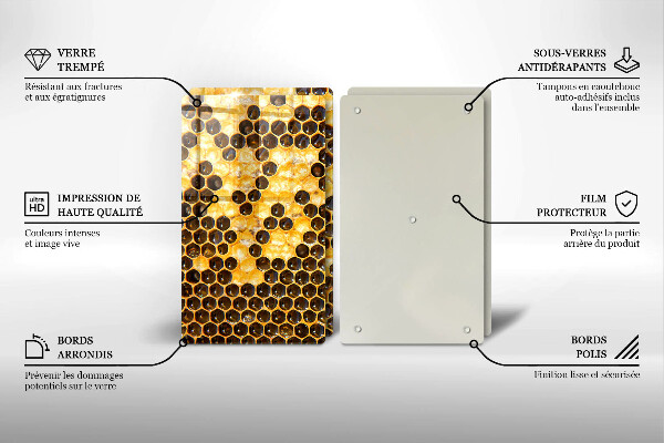Glas Ceranfeldabdeckung Bienenwabe