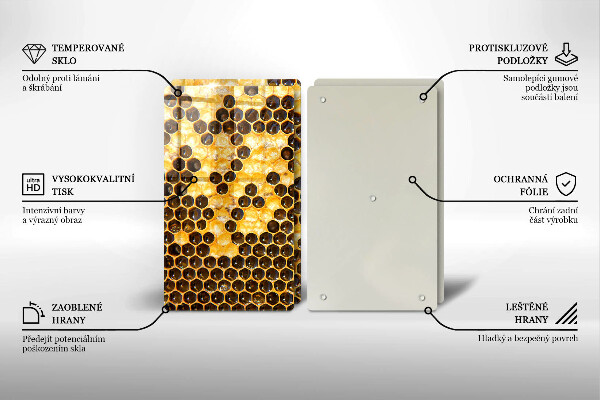 Glas Ceranfeldabdeckung Bienenwabe