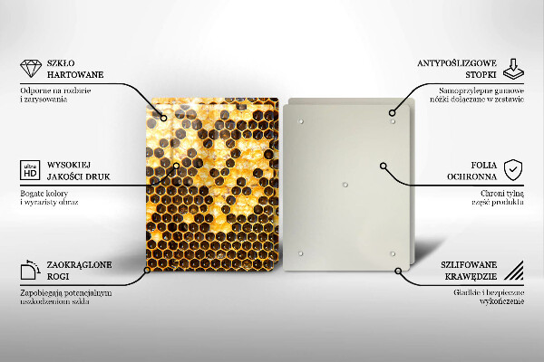 Glas Ceranfeldabdeckung Bienenwabe