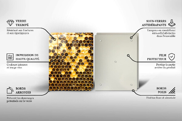 Glas Ceranfeldabdeckung Bienenwabe