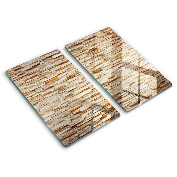 Glas Herdabdeckplatte Textur von dekorativen Steinen