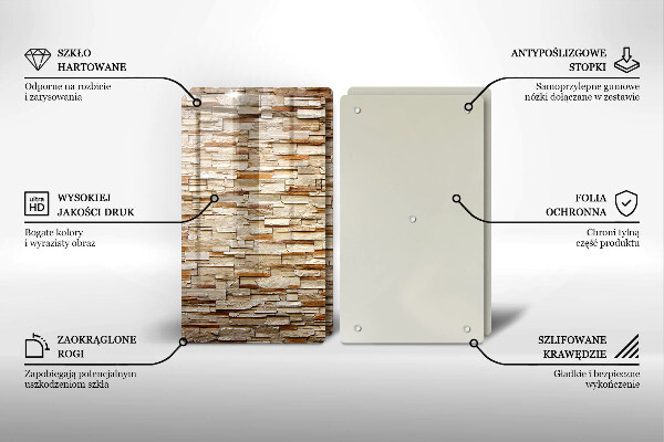 Glas Herdabdeckplatte Textur von dekorativen Steinen