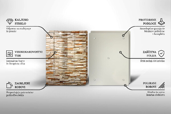 Glas Herdabdeckplatte Textur von dekorativen Steinen