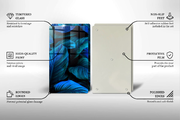 Glas Herdabdeckplatte Blätter der Dschungelvegetation