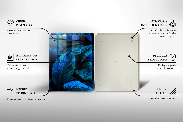 Glas Herdabdeckplatte Blätter der Dschungelvegetation