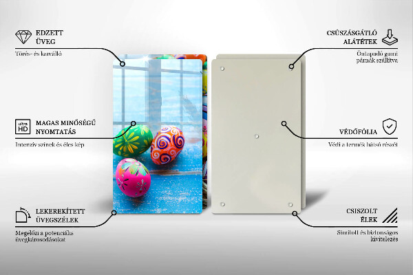 Glas Herdabdeckplatte Ostereier Ostereier