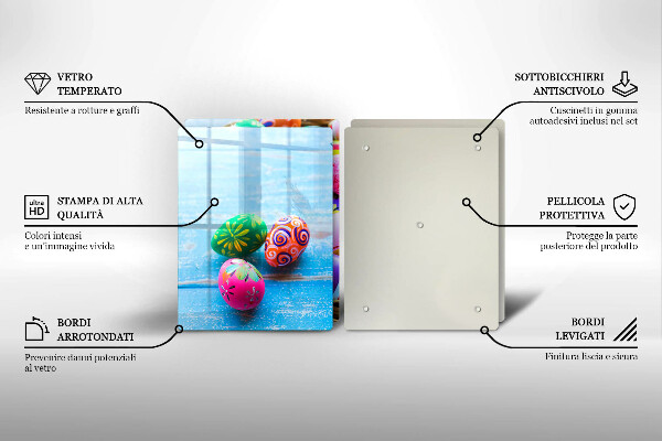Glas Herdabdeckplatte Ostereier Ostereier