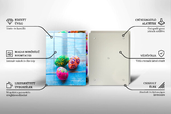 Glas Herdabdeckplatte Ostereier Ostereier