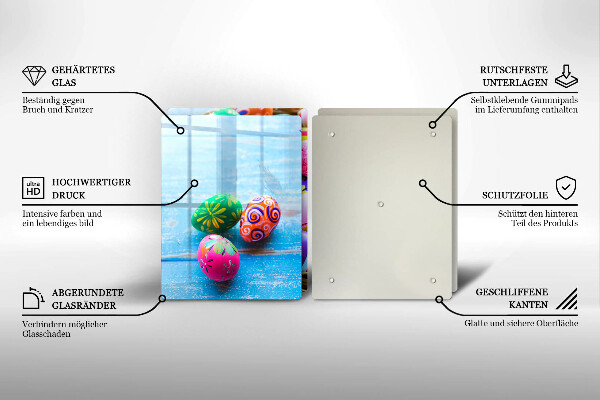 Glas Herdabdeckplatte Ostereier Ostereier