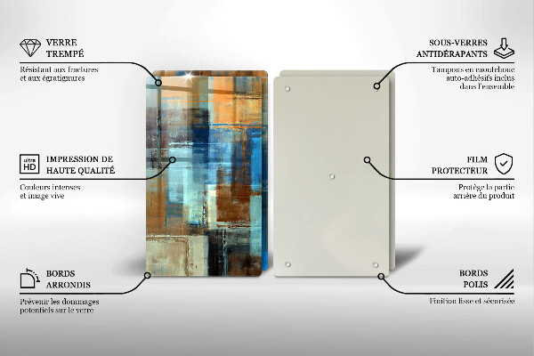 Glas Herdabdeckplatte Gemalter Hintergrund