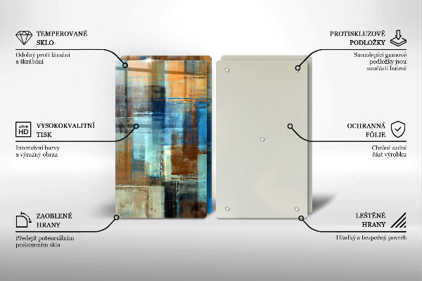 Glas Herdabdeckplatte Gemalter Hintergrund