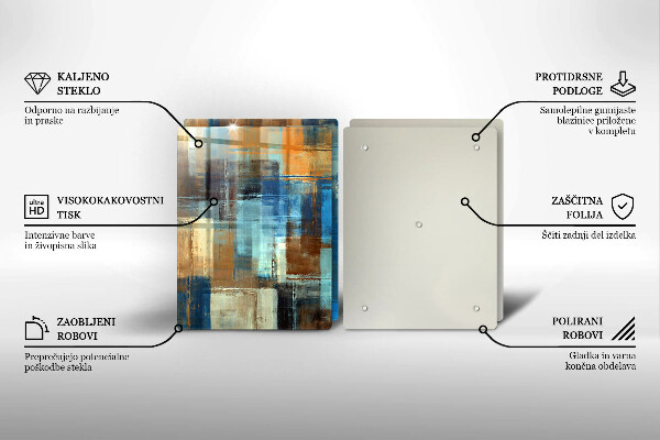 Glas Herdabdeckplatte Gemalter Hintergrund