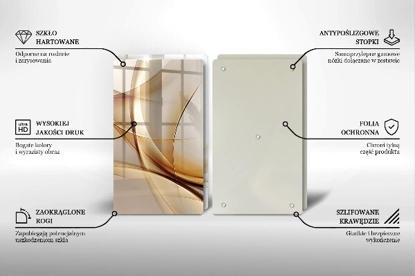 Glas Herdabdeckplatte Abstrakte Formen