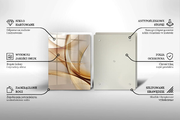Glas Herdabdeckplatte Abstrakte Formen