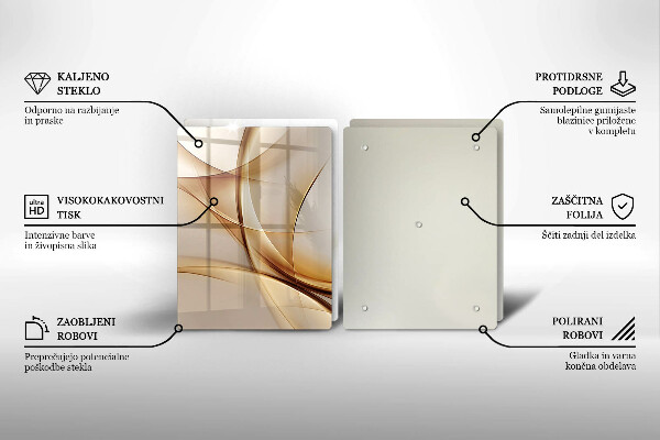 Glas Herdabdeckplatte Abstrakte Formen