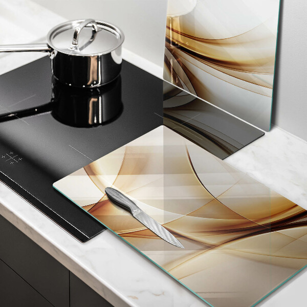 Glas Herdabdeckplatte Abstrakte Formen