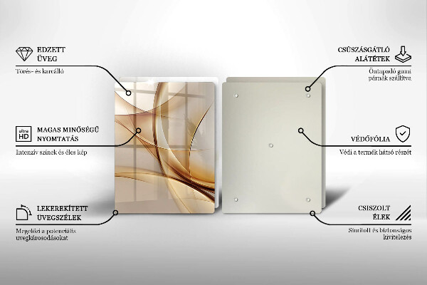 Glas Herdabdeckplatte Abstrakte Formen