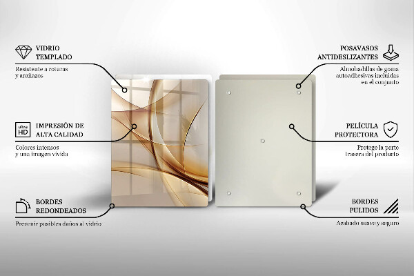 Glas Herdabdeckplatte Abstrakte Formen