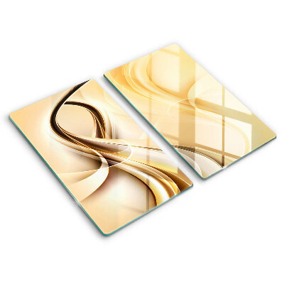 Glas Herdabdeckplatte Rauchabstraktion