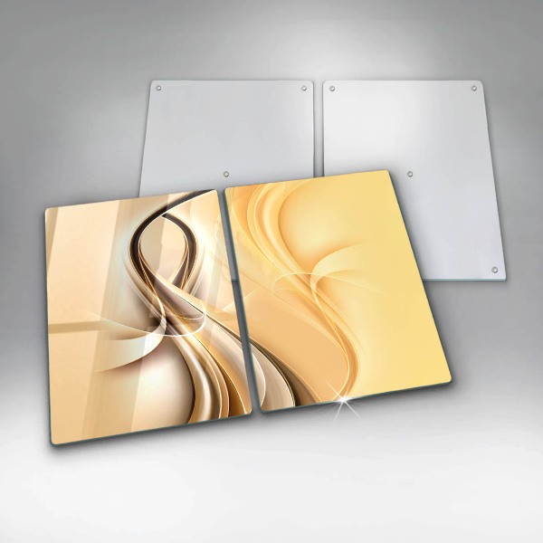 Glas Herdabdeckplatte Rauchabstraktion