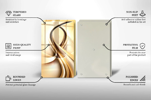 Glas Herdabdeckplatte Rauchabstraktion