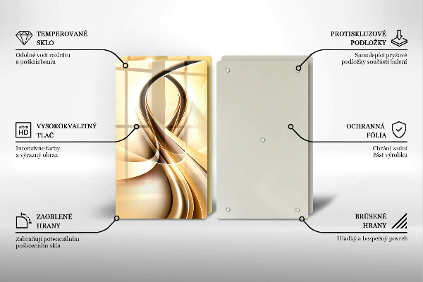 Glas Herdabdeckplatte Rauchabstraktion