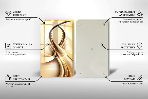 Glas Herdabdeckplatte Rauchabstraktion