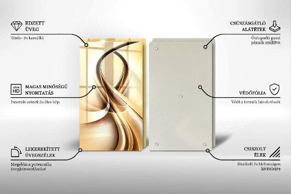 Glas Herdabdeckplatte Rauchabstraktion