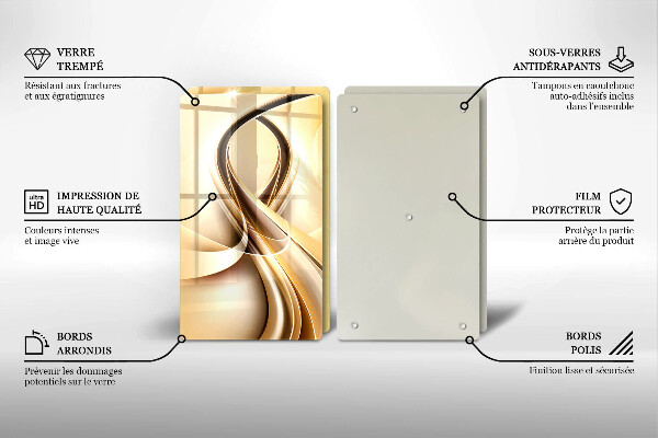 Glas Herdabdeckplatte Rauchabstraktion