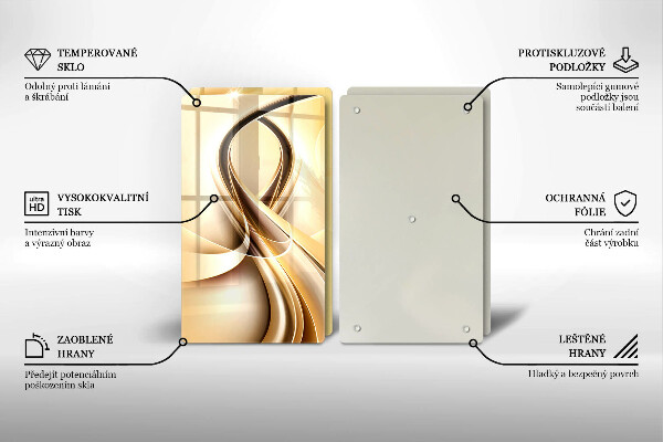 Glas Herdabdeckplatte Rauchabstraktion