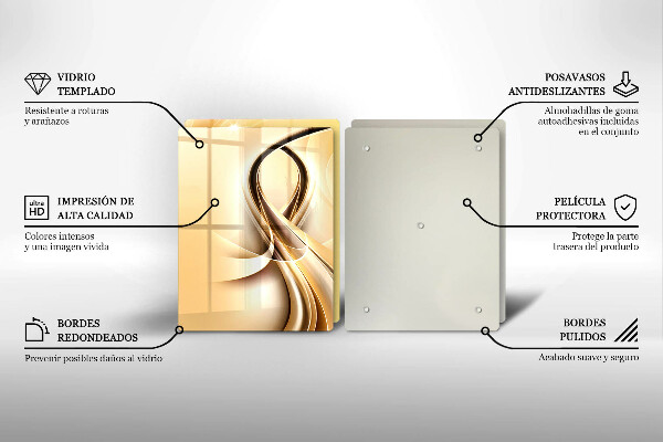 Glas Herdabdeckplatte Rauchabstraktion