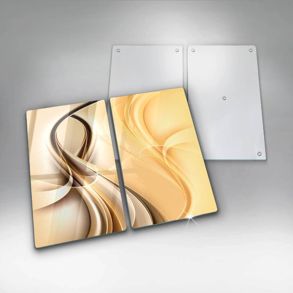 Glas Herdabdeckplatte Rauchabstraktion