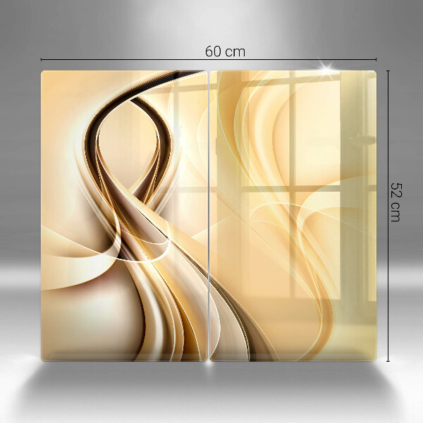 Glas Herdabdeckplatte Rauchabstraktion