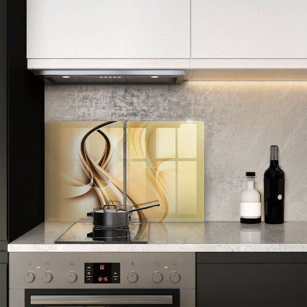 Glas Herdabdeckplatte Rauchabstraktion