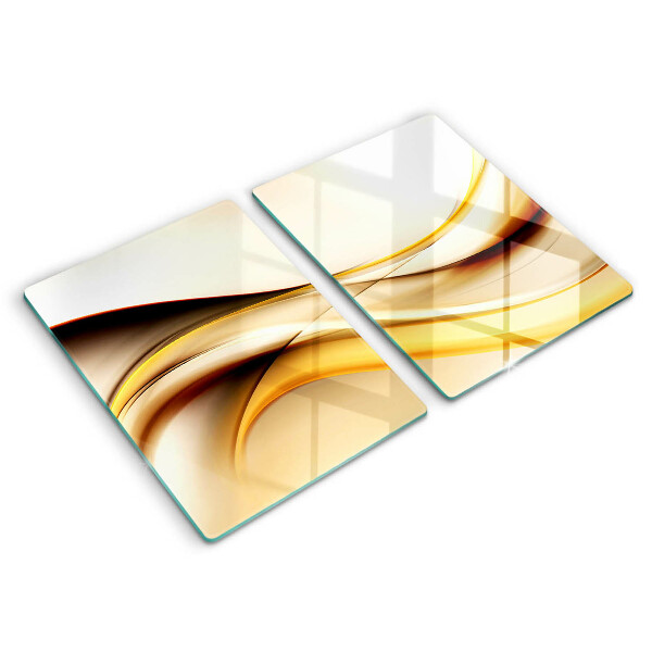 Glas Herdabdeckplatte Abstrakte Rauchlinien