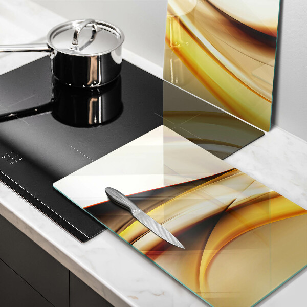 Glas Herdabdeckplatte Abstrakte Rauchlinien